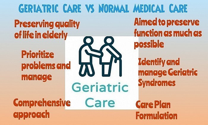 difference between normal medical care and geriatric care